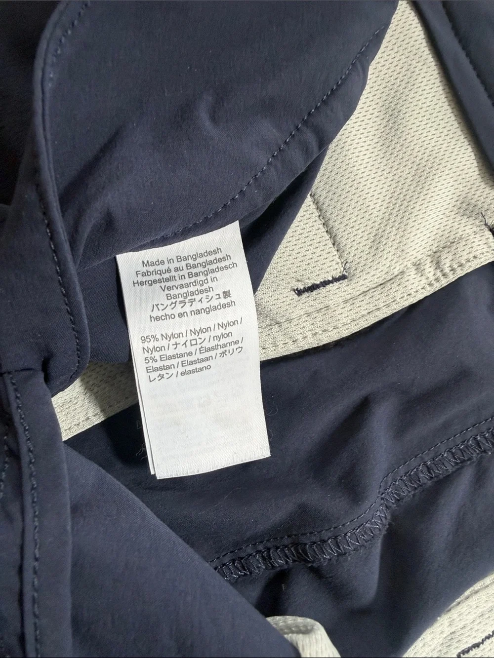 J. Crew 484 slim fit stretch tech pant in navy blue 34 x 34 travel casual